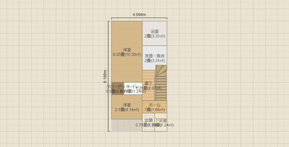70m2_60%200% 駐車場無 バルコニー2F3F