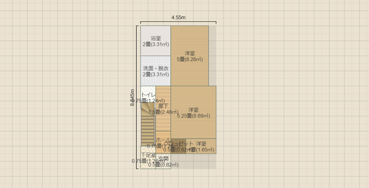 70m2_60%200%　駐車場無　１階二部屋