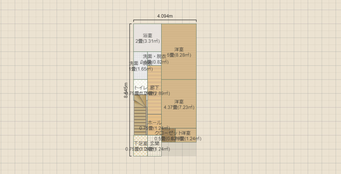 70m2_60%200% 駐車場無 1階二部屋小さ目