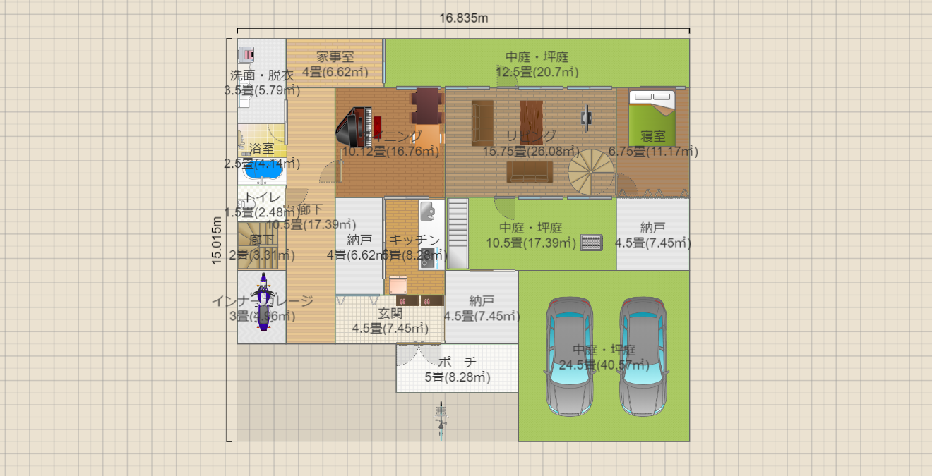 土地100坪　5LDK 