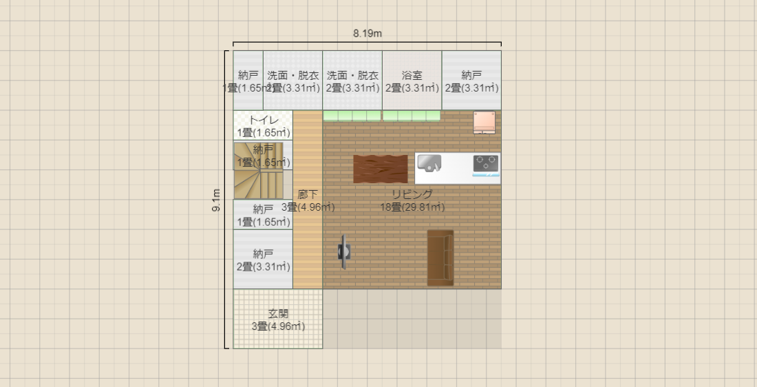 4.5間×4間 案3