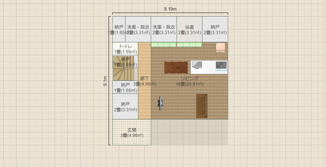 4.5間×4間 案4