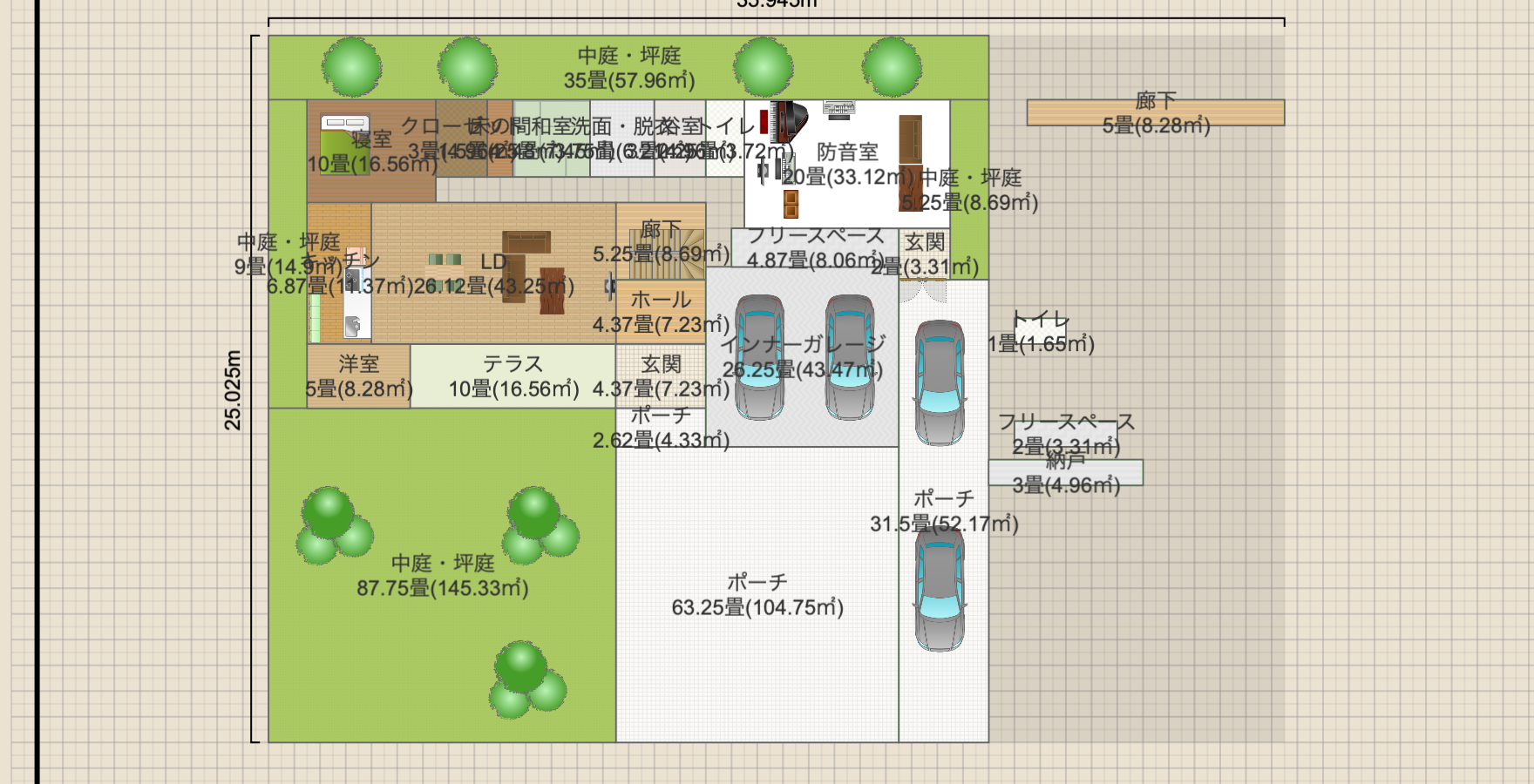 防音スタジオのある家9