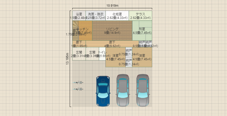 2世帯(土地約50坪)