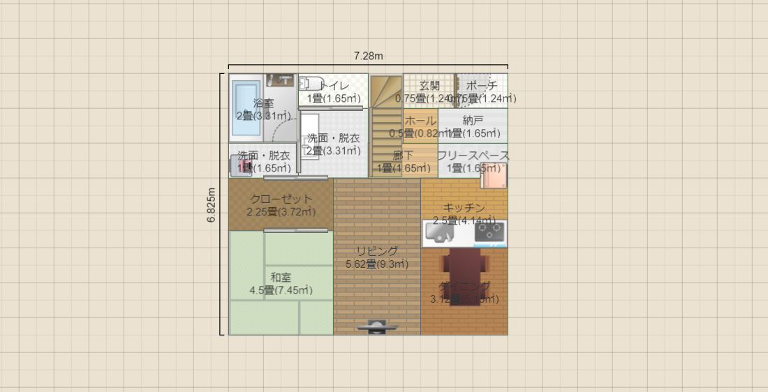 嫁)29坪・和室1F、ファミクロなし