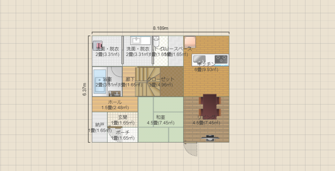 嫁)29坪・和室1F、ファミクロなし