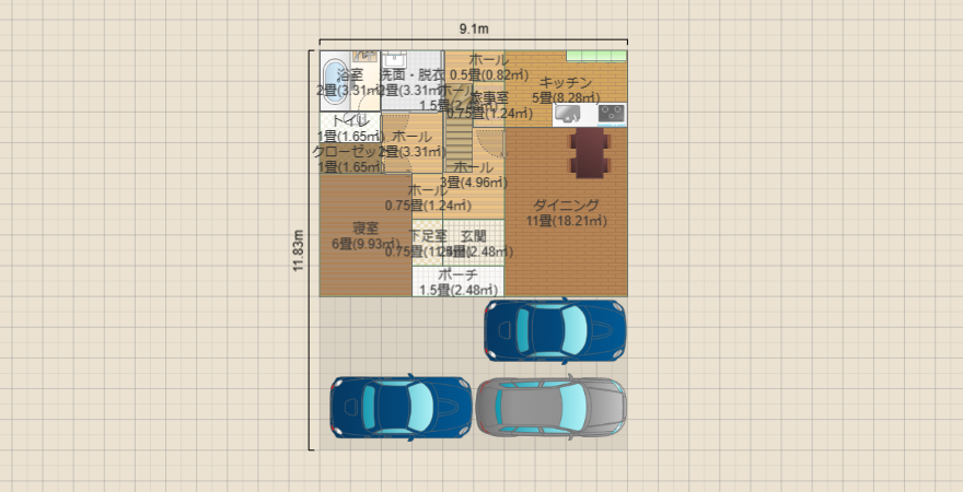 40坪 4LDKの家2階和室