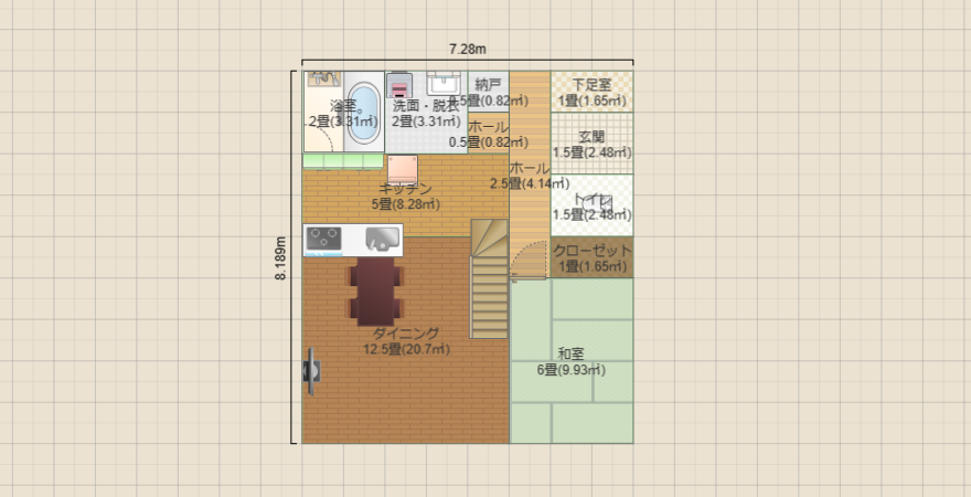 1階和室 34畳
