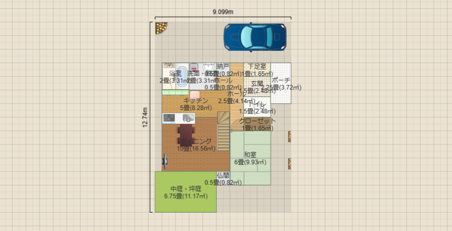 1階和室 34畳