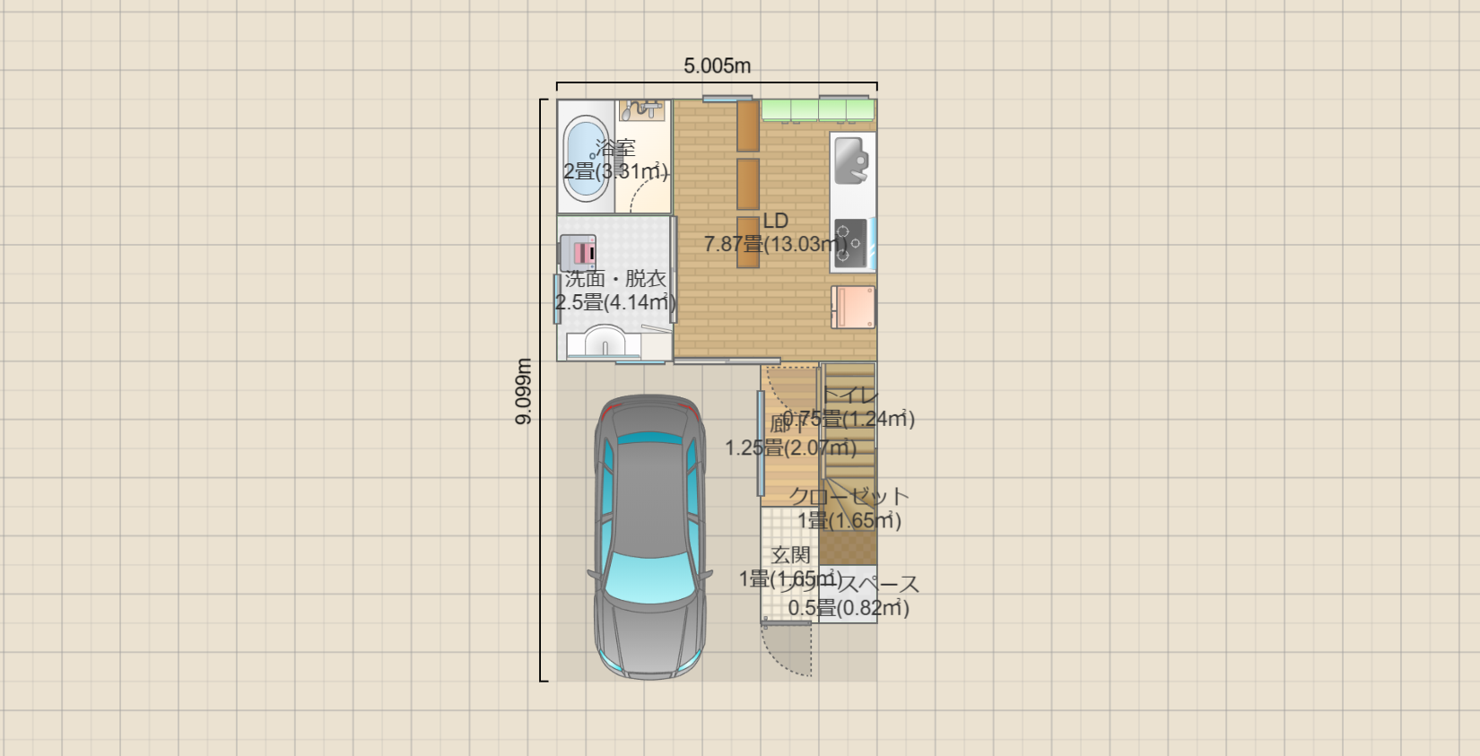 8坪設計３階建て