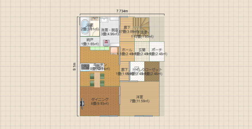 1階で完結平屋風　32坪