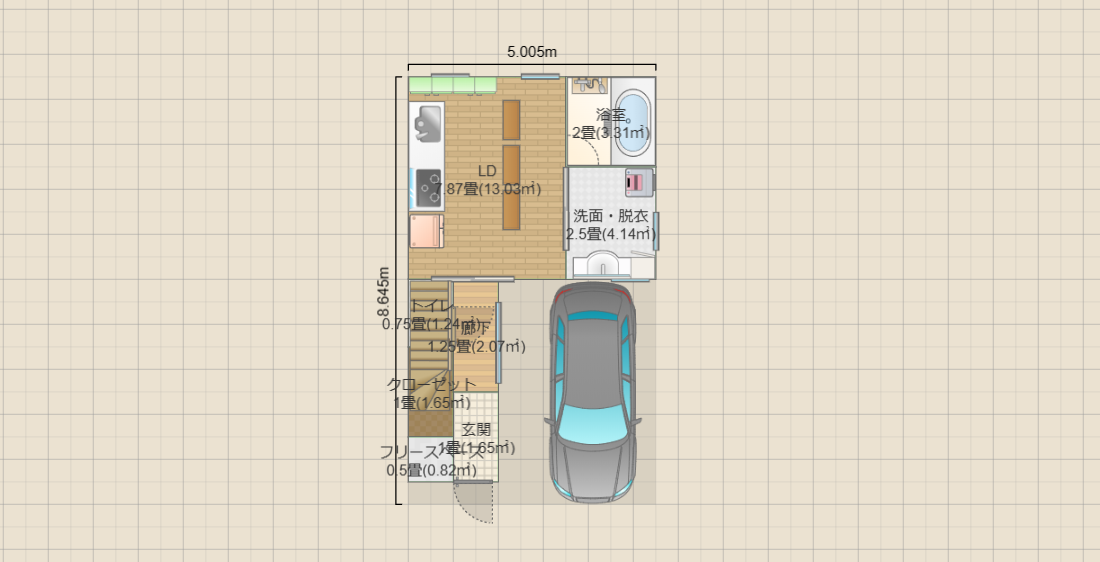 8坪設計３階建て