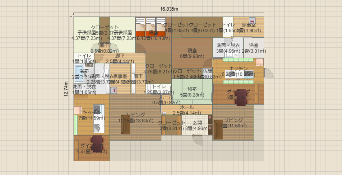 案6(パントリーなし_親世帯寝室入替_改善案)