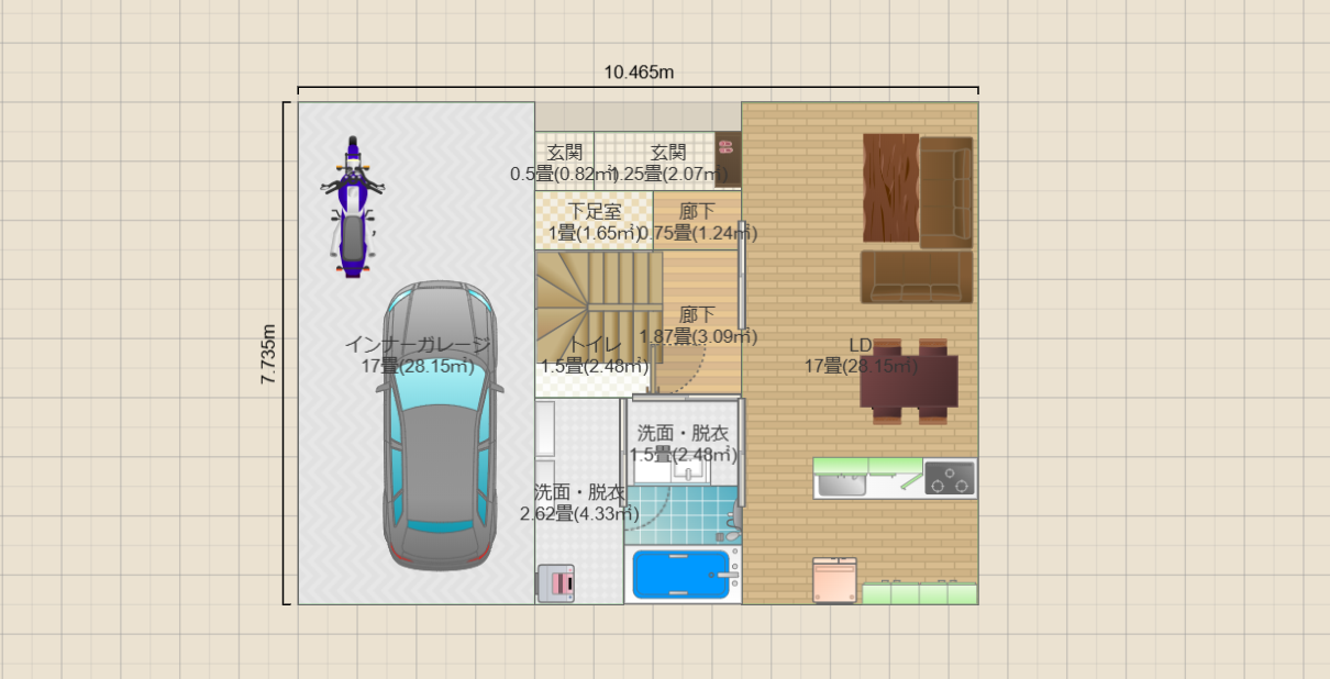 北野案7(土地202.88:14*14.5建蔽40:81.152容積80想定)