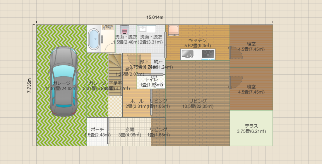 フォレストガーデン(玄関)ガレージあり