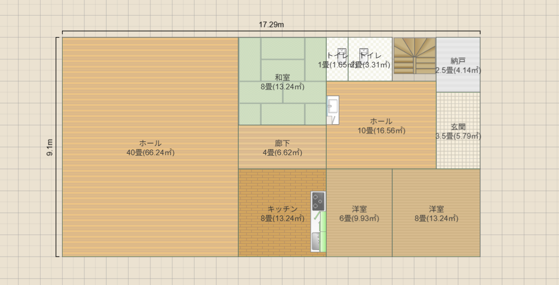 下池川会堂(47坪)+住居(25坪)