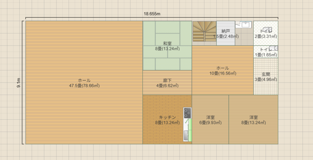下池川会堂(51坪)＋住居(25坪)