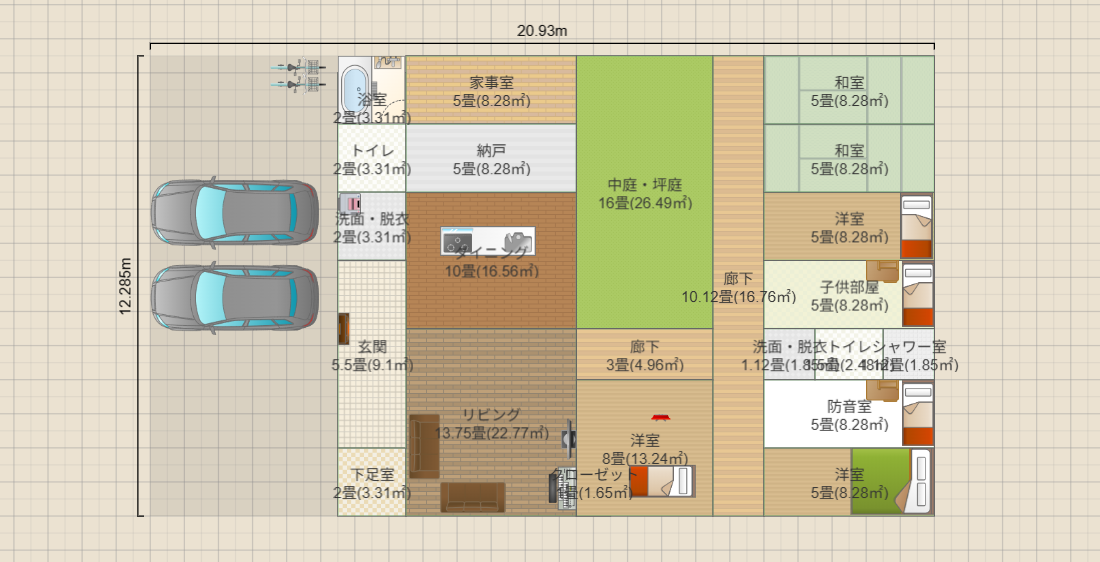 両親と一緒に暮らせる平屋