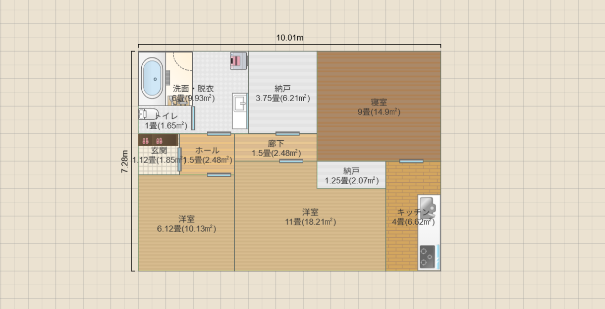 洗面・脱衣室にトイレ