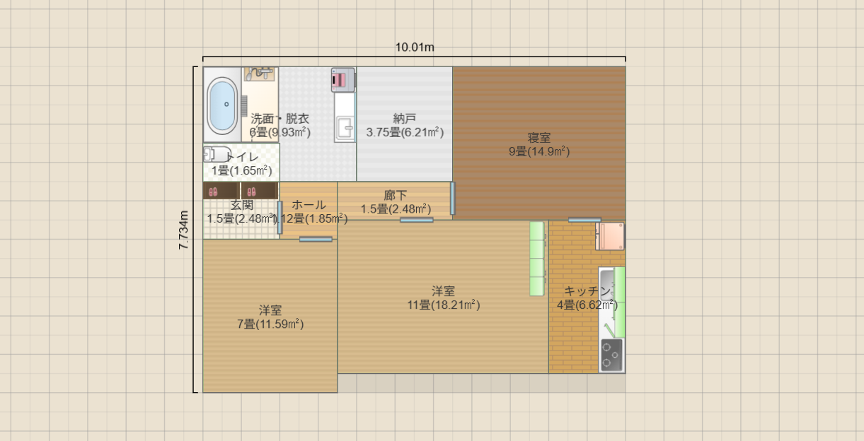 洗面・脱衣室にトイレ2