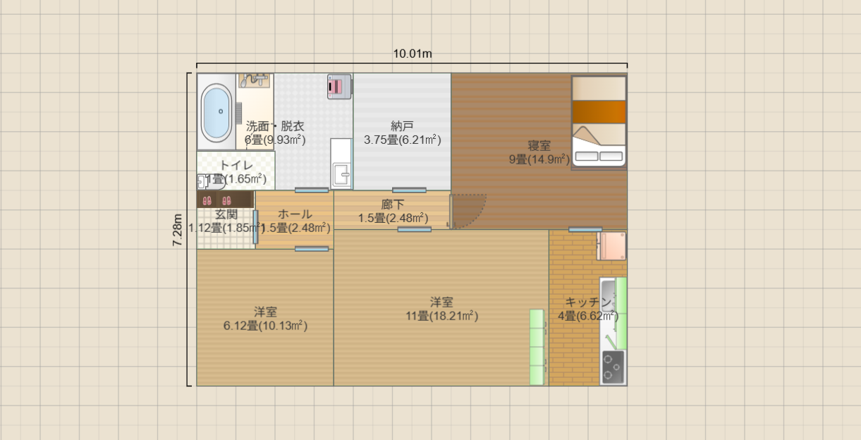 洗面・脱衣室にトイレ2