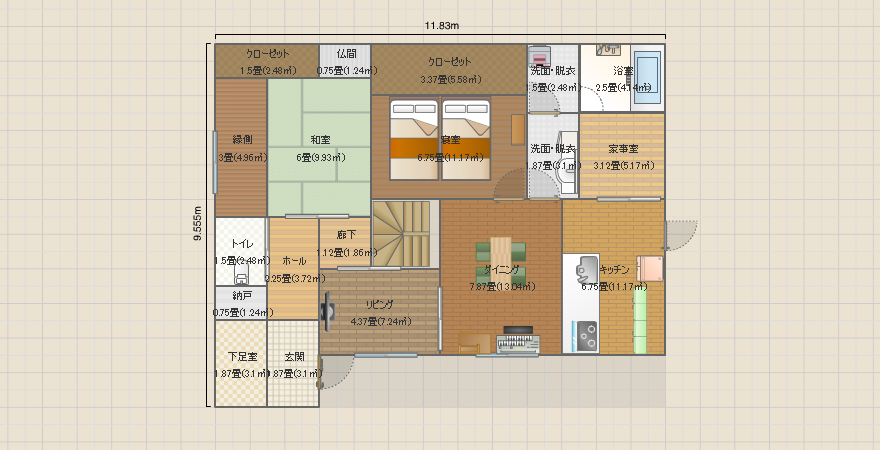 寝室1F No.12