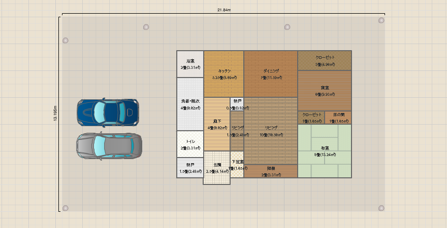 家族6人平屋暮らし 二階建て