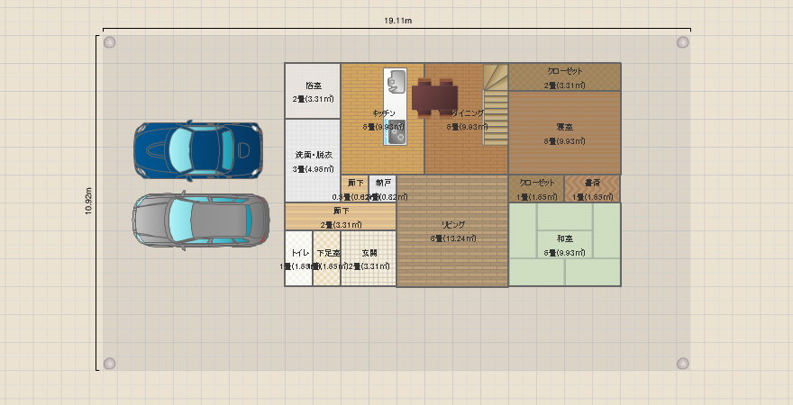6人家族2階建て コンパクト