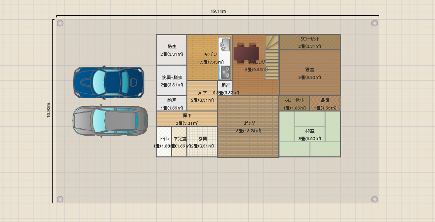 6人家族2階建て コンパクト2