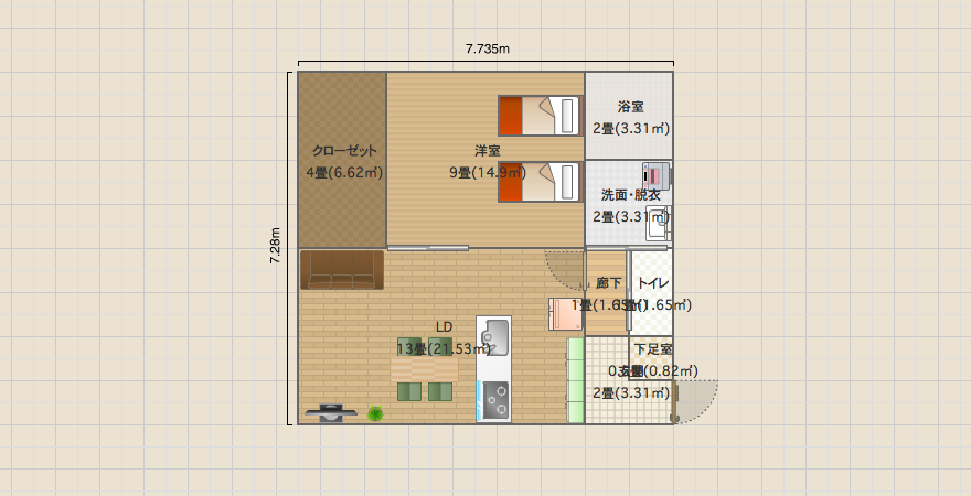 平屋 1LDK