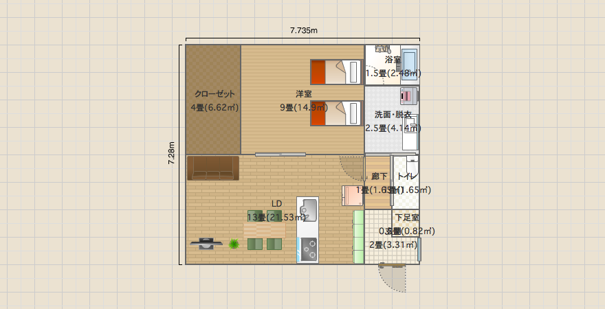 平屋 1LDK